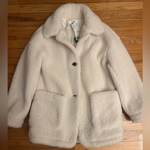 Mango White Teddy Jacket BRAND NEW